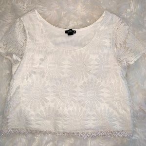 Sunflower embroidered top